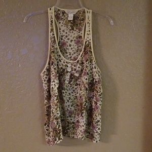 Sheer racerback tank top